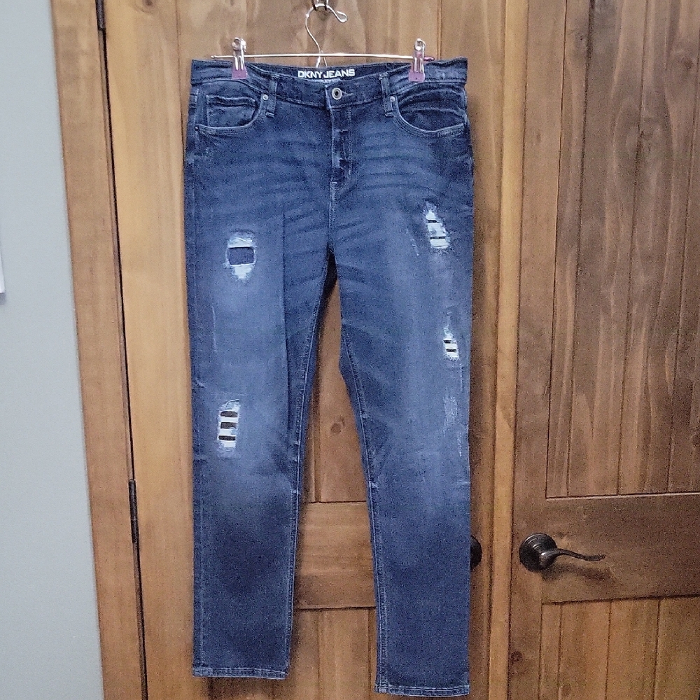 Dkny Jeans Women's Blue Distressed Jeans